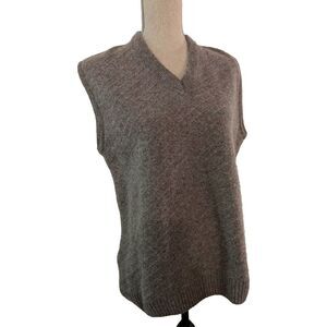 Vintage Continental Men's Shetland Wool Sweater‎ Vest Gray